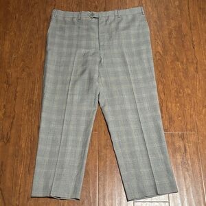 Pal Zileri Glen Check Plaid Dress Pants